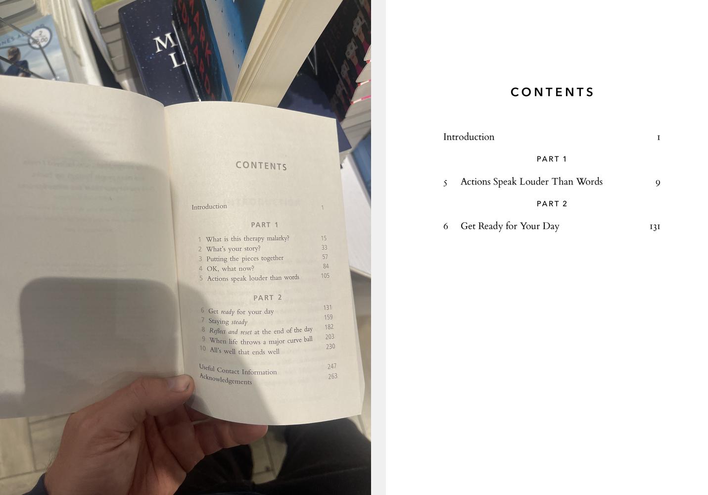 Contents Page Real Book vs LaTeX Comparison