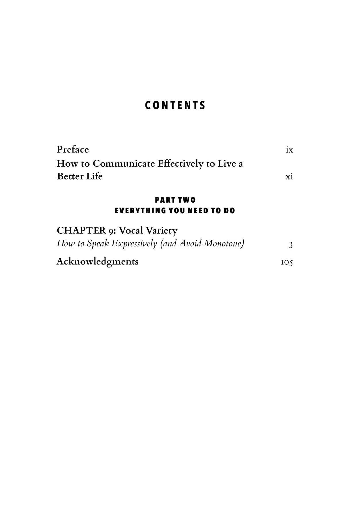 Playbook Table of Contents